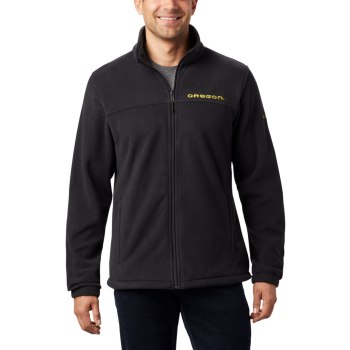 Pánské Bundy Columbia Collegiate Flanker III Fleece - Oregon Černé KQXRDU361